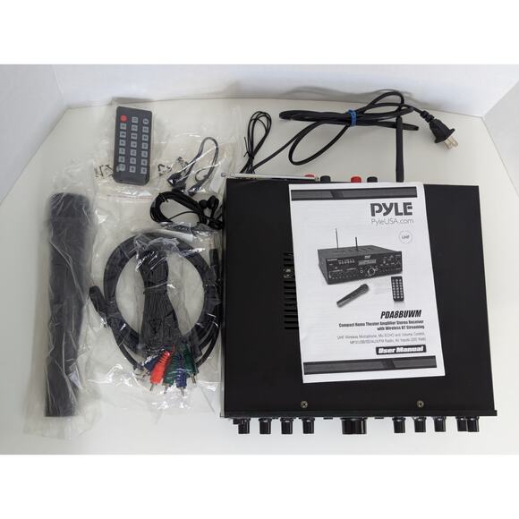 Pyle Compact Home Theater Receiver with Bluetooth Streaming, Mic & Remote NWOB - Picture 1 of 16